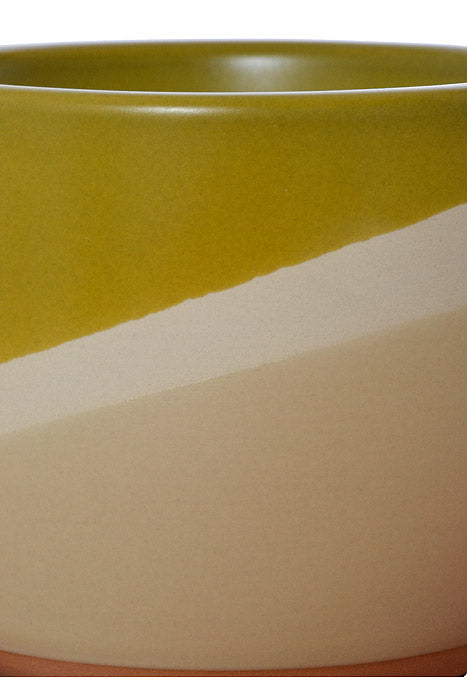 4" X 3.5" Colorway Pot Green/Cream