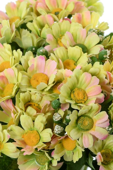 10" Silk Chrysanthemum Bush Green