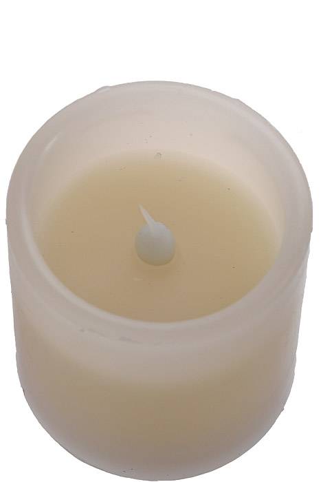 3" X 3" Flame-less Candle Ivory