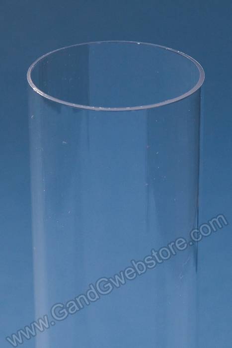 6" Plastic Cylinder Tube Clear Pkg/6