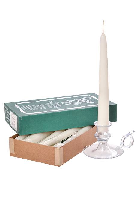 8" Patrician Taper White Box/12