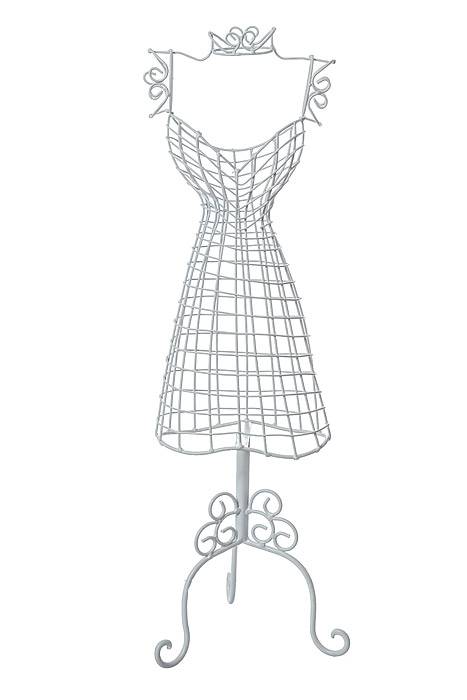 23" Iron Dress Form White