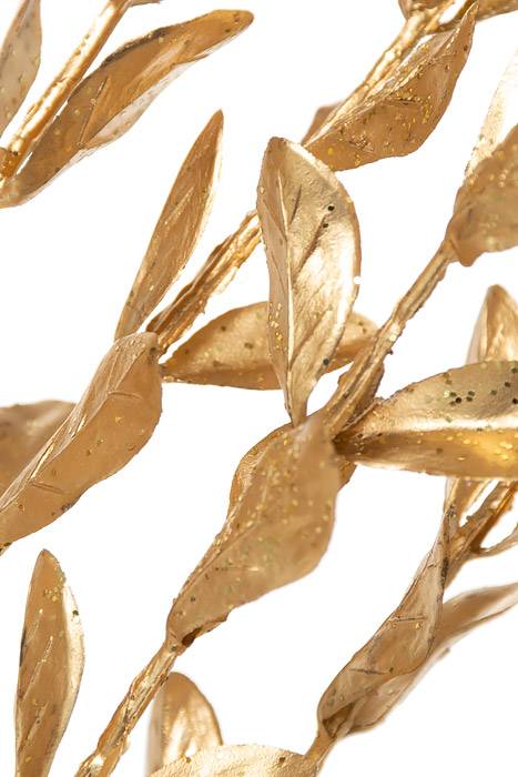 23" Painted Glitter Boxwood Spray Gold