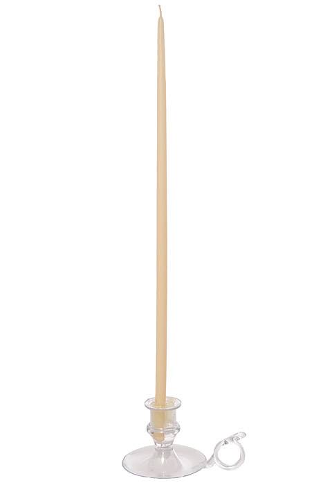 16" Tiny Floral Taper Ivory Candle Pkg/12