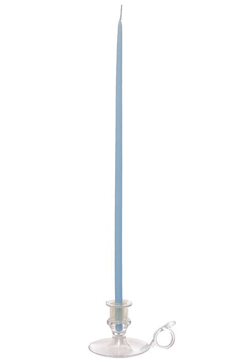 16" Tiny Floral Taper Blue Pkg/12