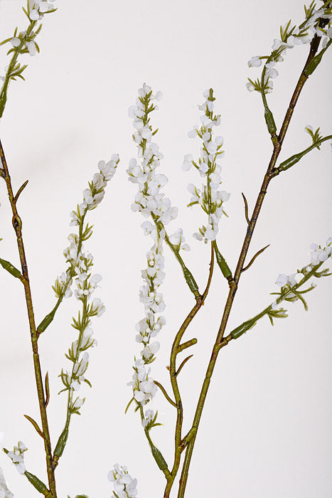 40" Artificial Spirea Spray White