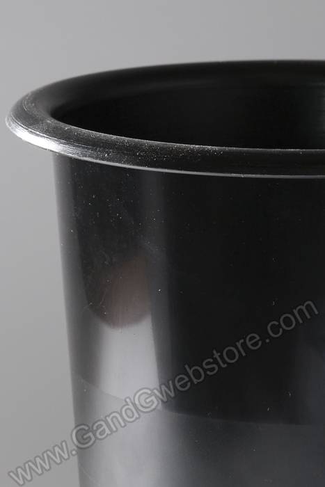 9" X 14" Plastic Stock Vase (Black)