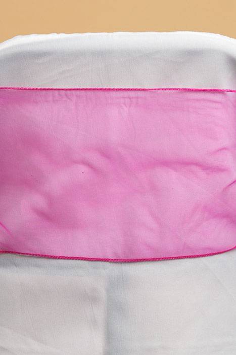 9" X 10ft Organza Chair Bow Fuchsia Pkg/6