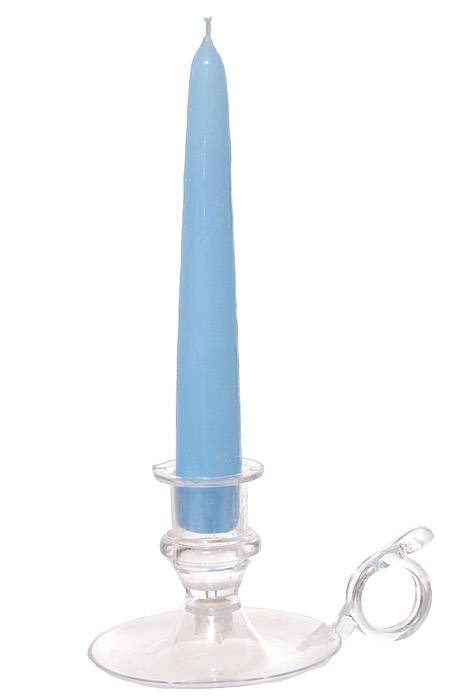 6" Patrician Taper Light Blue Candle Box/12