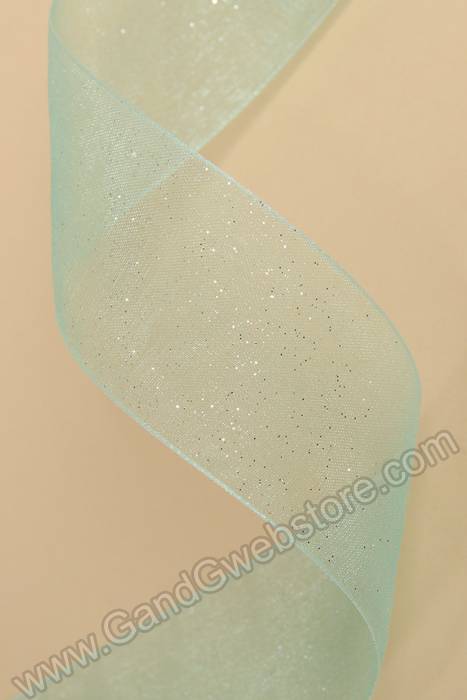 1.5" X 25yds Sugar Sheer Ribbon Aqua