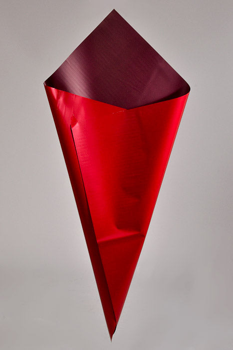 22.5" 2 Tone Waterproof Wrapping Paper Red/Burgundy Pkg/20