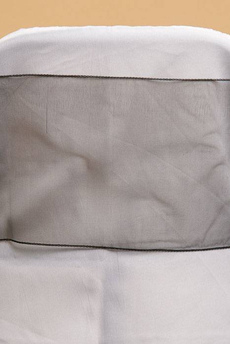 9" X 10ft Organza Chair Bow Black Pkg/6