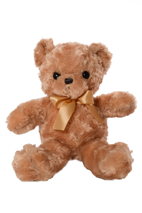 12" Teddy Bear With Bow Brown