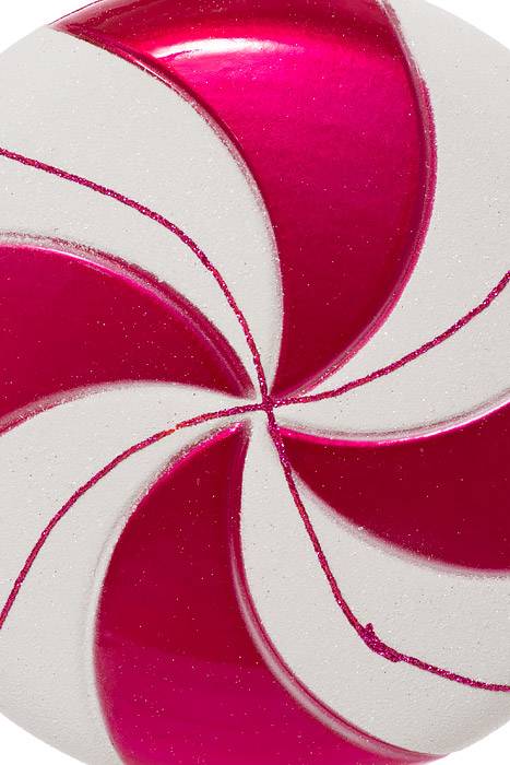 18.5" Falt Candy W/glitter Fuchsia/white