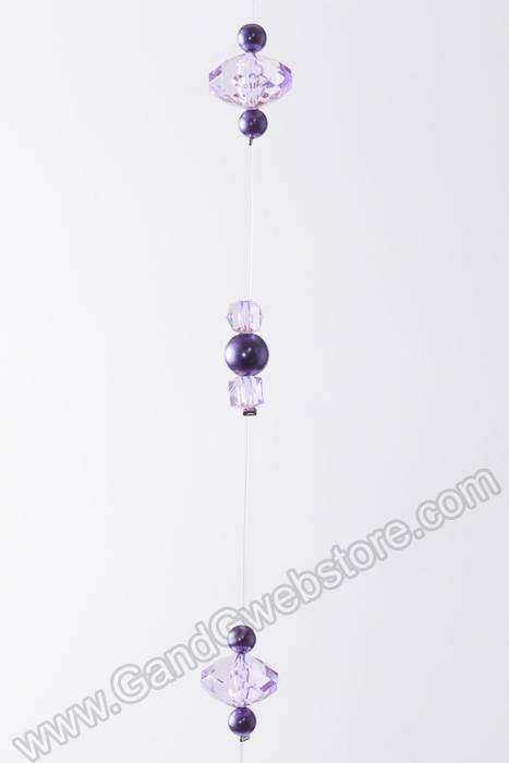 36" Pearl & Bead Garland Purple