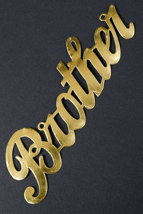 1.75" Large Paper "brother" Gold Pkg/10