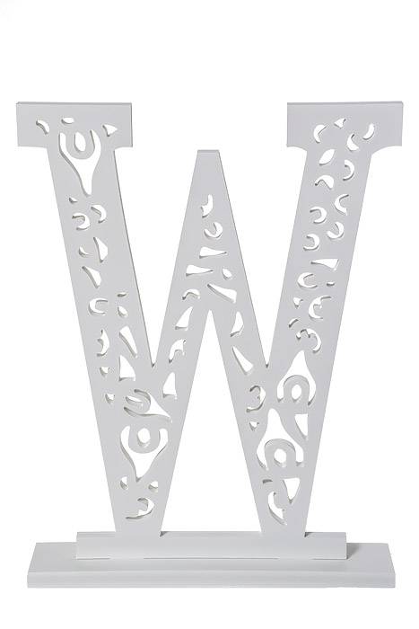 19.75" Carved Letter "w"