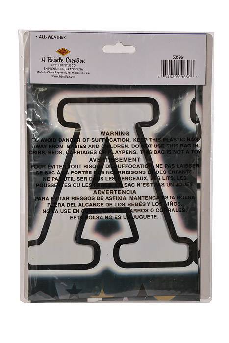 30" X 6FT Congrats Grad Door Cover Black/Gold/White