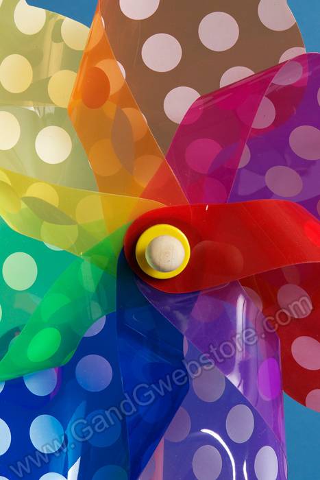17" Plastic Pinwheel W/dots Multicolor