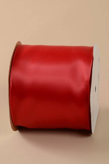 4" X 25yds Wired Contessa Ribbon Red