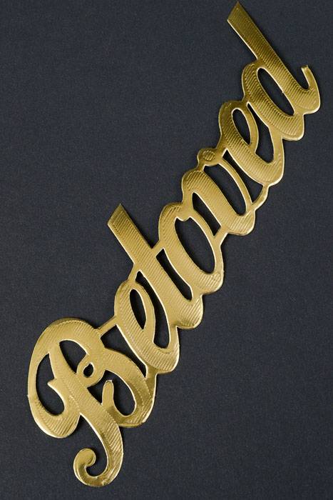 1.75" Large Paper "beloved" Gold Pkg/10