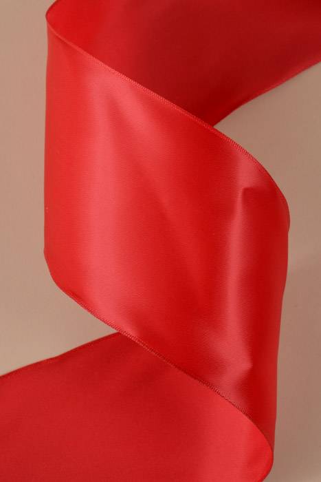 4" X 25yds Wired Contessa Ribbon Red
