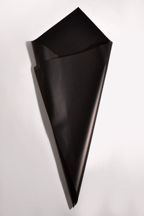 22.5" Waterproof Flower Wrapping Paper Black Pkg/20