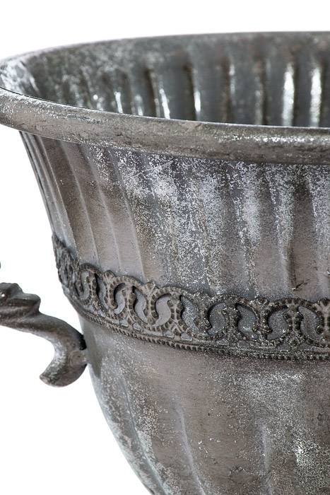 9.5" X 9.5" Metal Trophy Urn Silver