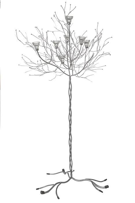 5ft Tree Candleholder Silver