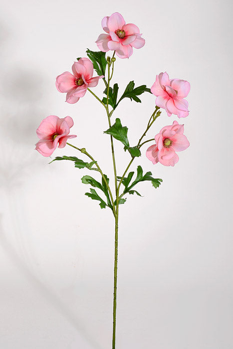 26" Silk Poppy Spray Light Coral