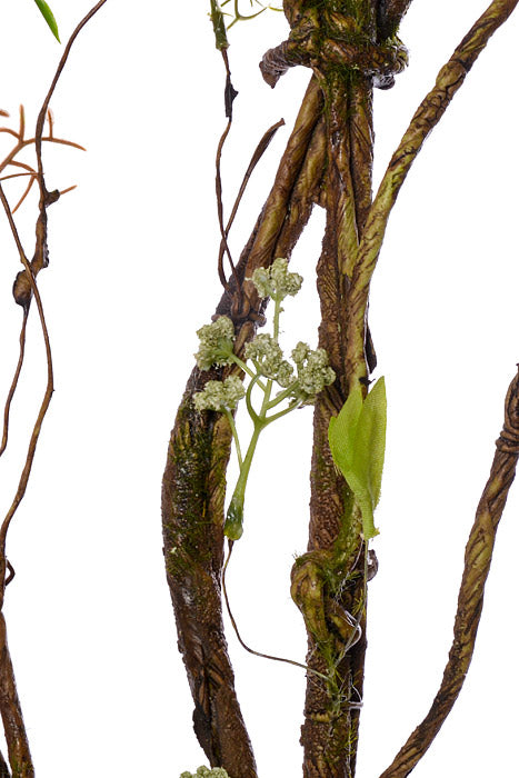 52" Twig Branch With Moss Green