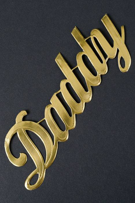 2.25" Large Paper "daddy" Gold Pkg/10