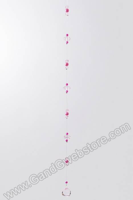 36" Pearl & Bead Garland Fuchsia