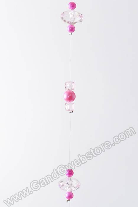 36" Pearl & Bead Garland Fuchsia