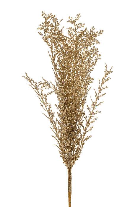 24" Glitter/ Sequin Artemesia Bush Platinum/champagne