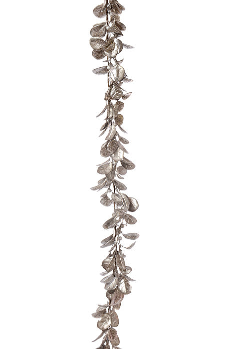 6Ft Metallic Eucalyptus Garland Champagne