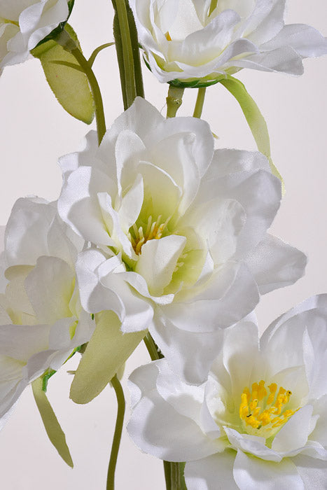 41.5" Silk Delphinium Spray White