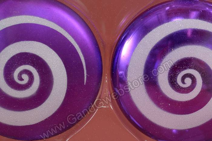 9" Candy Dangle Ornaments Purple/white Set/2