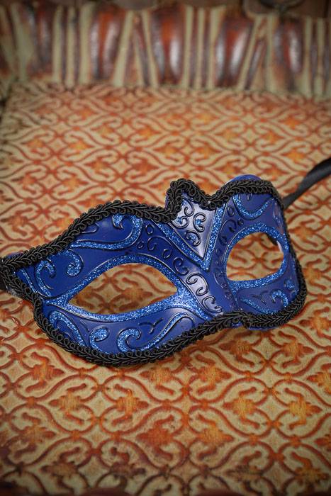3" X 6" Venetian Colombina Mask Blue