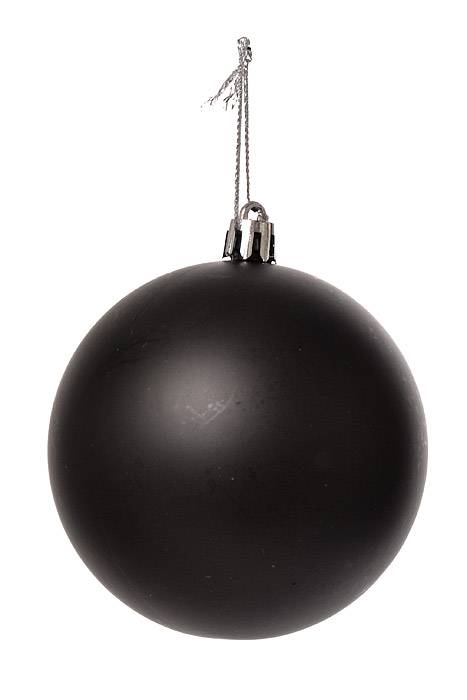 80mm Matt Plastic Ball Black Pkg/6