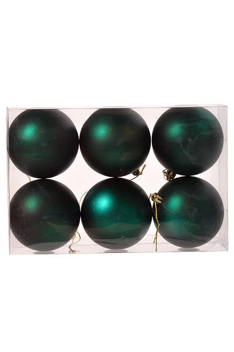 80mm Matt Plastic Ball Dark Green Pkg/6