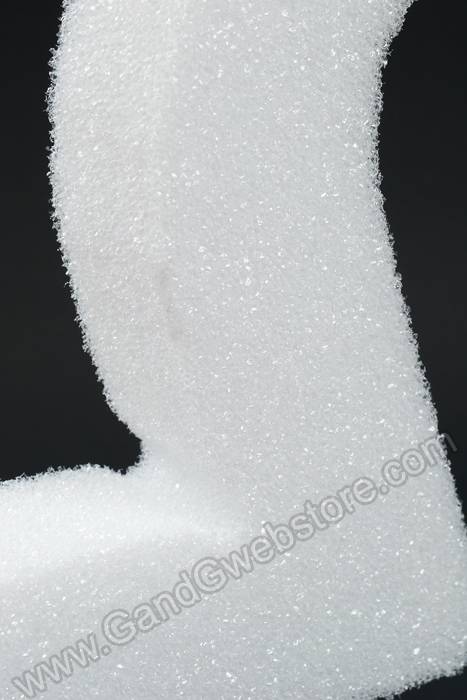 19" Styrofoam Open Heart White