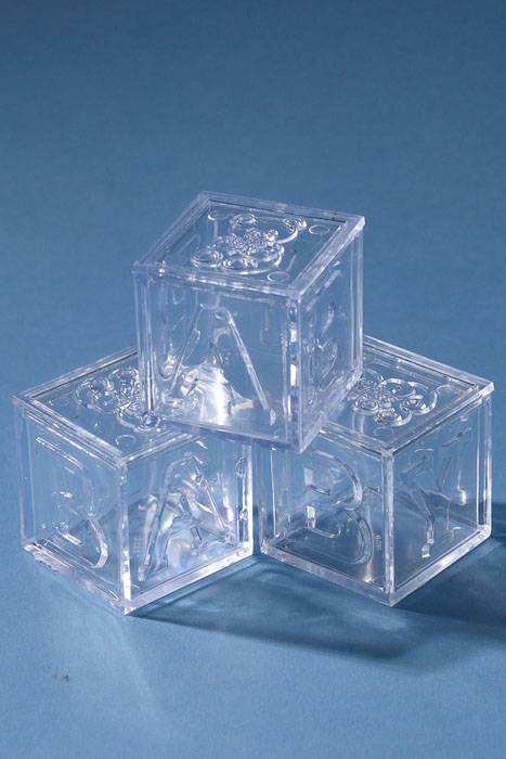 1.75" Baby Block Clear Pkg/12