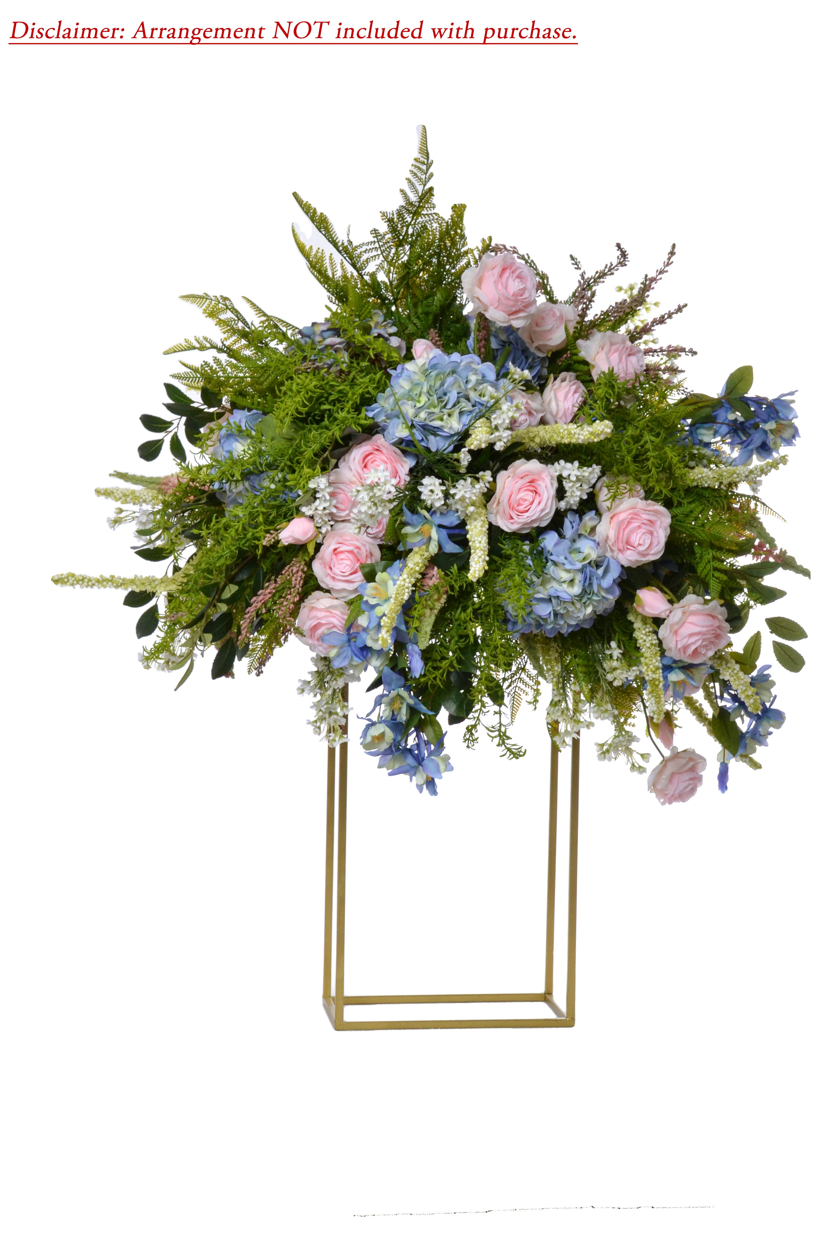 23.8" X 6" X 11.8" Rectangle Metal Stand Gold