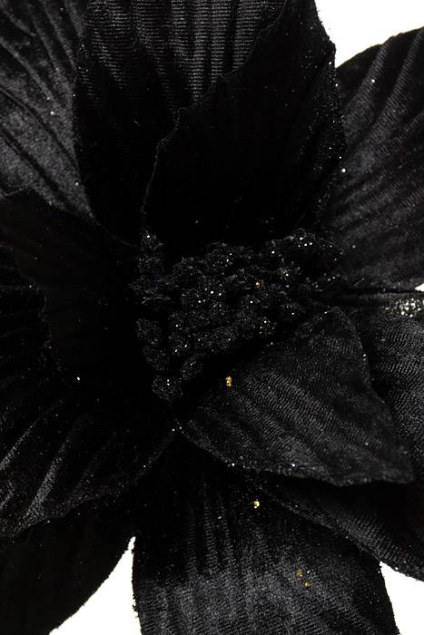 24" Black Velvet Poinsettia Stem