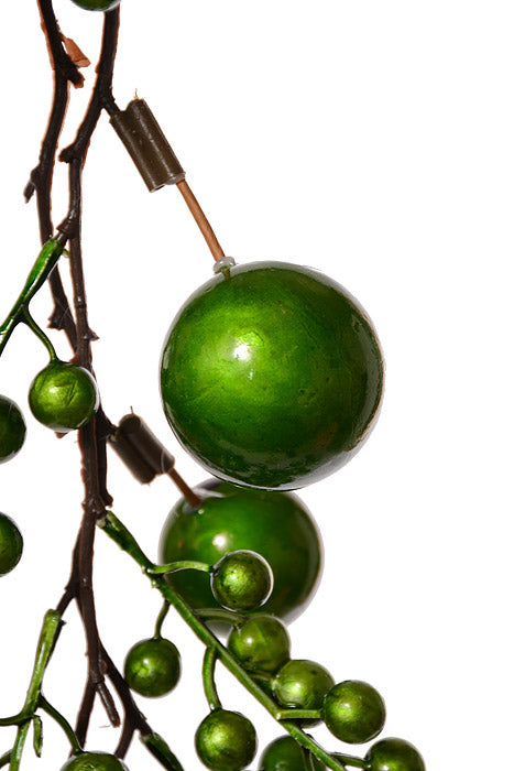 48" Metallic Berry Ball Hanger Green