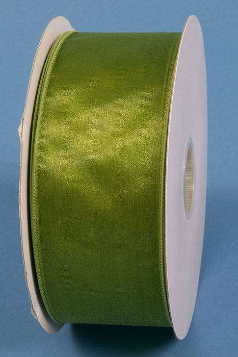 2.5" X 50yds Wired Sheer Spring Ribbon Kiwi
