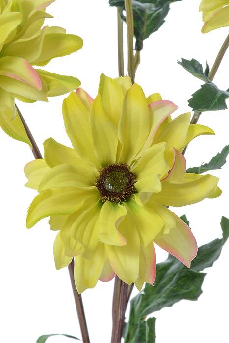 24" Silk Chrysanthemum Spray Green/yellow