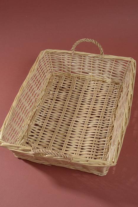19" X 15" X 5" Rectangular Willow Basket Natural