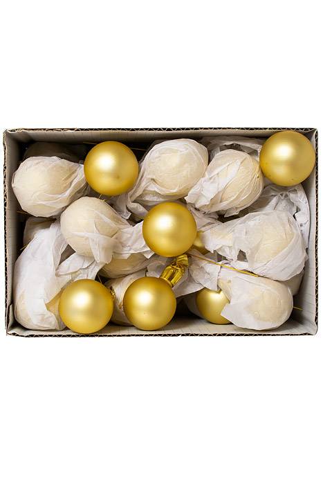 40mm Matte Glass Ball Gold Pkg/48